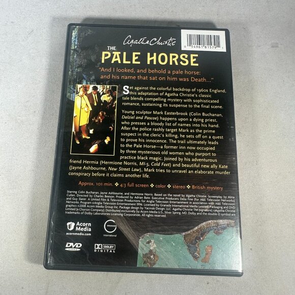 Agatha Christie The Pale Horse A&E British Mystery DVD 2008 Acorn Media Color - Picture 2 of 3